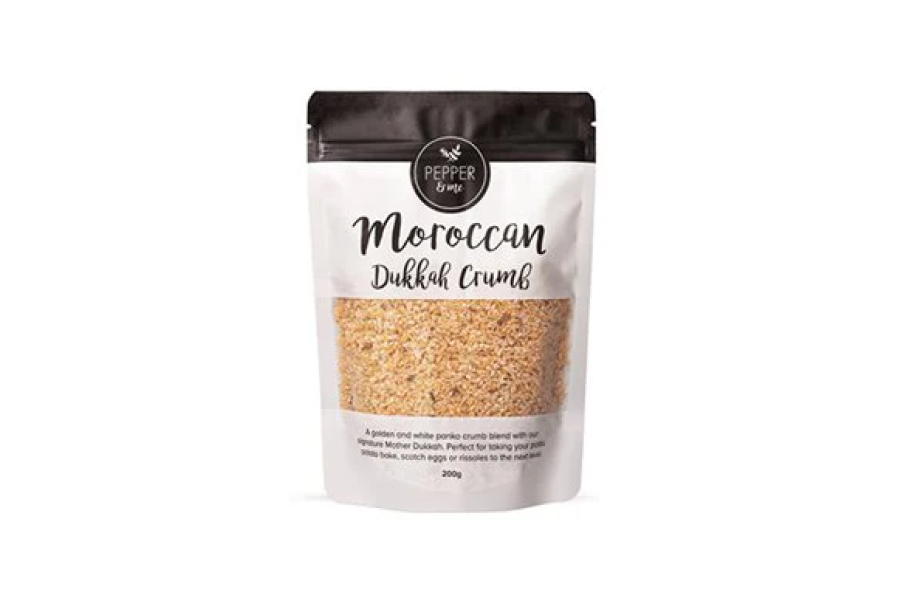Resealable packet of Dukkah crumb