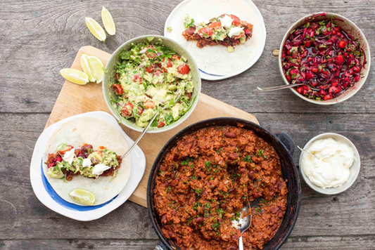 Angus Beef and Bean Tortillas