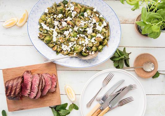 Eye Fillet with Brussels Sprout & Barley Salad
