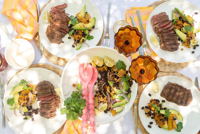 Sirloin Steak with Charred Corn and A...