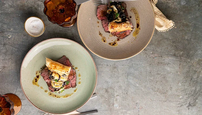 Rump Roast with Mushroom Tart