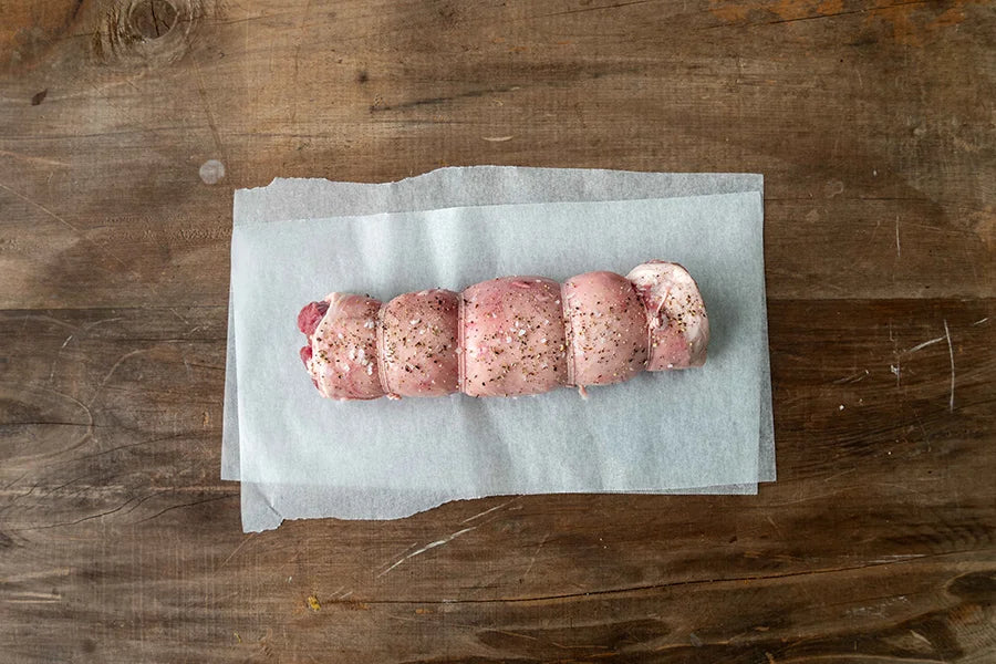 lamb noisette on baking paper