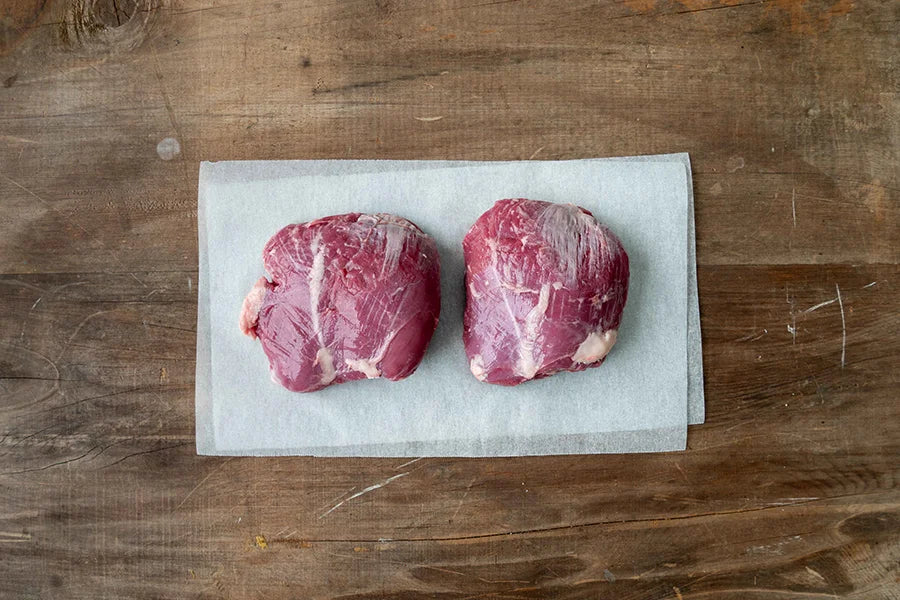 two lamb rump pieces