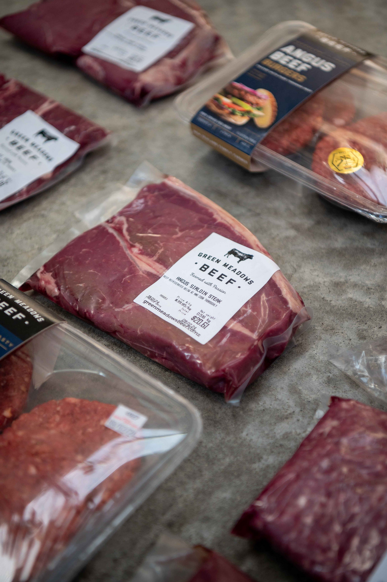 Packets of Angus Beef 