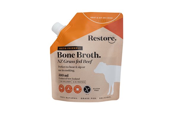 Restore NZ Grass-fed Beef Bone Broth 500g